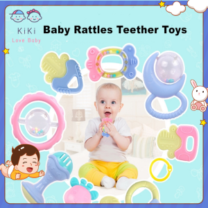 Newborn Hand Rattling Toy Chewable Teether Baby 3-12 Months Molar Stick
