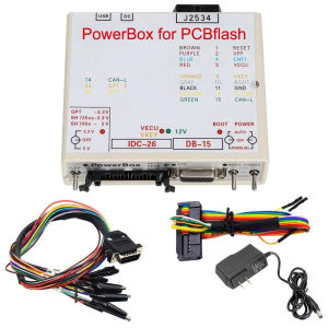 JTAG PowerBox Works Openport J2534 JTAG Power Box Connectors อะแดปเตอร์เต็มรูปแบบทํางาน 3 โหมด LED สีเขียว