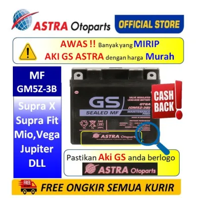 Aki Motor GS ASTRA MF GM5Z-3B Supra Vega Mio Smash Shogun dll