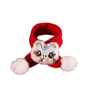 YAZHE Cartoon Pet Scarf Warm Washable Dog Cat Scarf Fashion Cute Dogs Knitted Scarf for Puppy