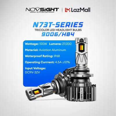 Novsight 9006 LED Bulb (HB4) Free 2pcs T10 LED
