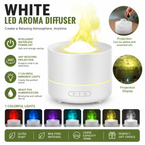 Chanstroe Humidifier 2026 Starry Sky Projection Humidifier Essential Oil Aromatherapy Cool Mist Maker for Bedroom