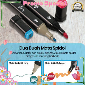 PROMO BULAN INI - Stabilo Spidol Warna Sketsa Umum Dua Sisi Kepala Tulis Luas dan Halus Double Headed General Touch Marker Pen Animation Set Markers Dual Side Fine Art Brush Twin Market Set 24pcs 48pcs 80pcs All In One Multi Color - spidol anak - spidol