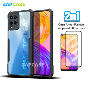 Casing Realme 8 8 Pro Armor Fushion Case Free Tempered Glass