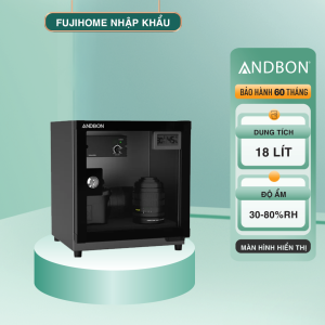 Tủ Chống Ẩm Mini – AB-18C Giao Diện LED Cửa Kính 2 Lớp - Bảo hành điện tử toàn quốc