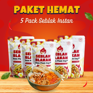 5 PACK SEBLAK BASO ACI INSTAN JUMBO KHAS SUKABUMI FULL BUMBU REMPAH SEBLAK BLAKAN