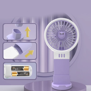 Convenient Portable Handheld Fan Desk Fan Powered Fan with Phone Stand Fan Perfect for Office or Travel Use