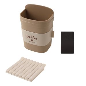 RGFV MALL Plastic Coffee ic Storage Box Punch-free Wall Mounted Refrigerator Storage Box Practical with Clips Pen Holder Office