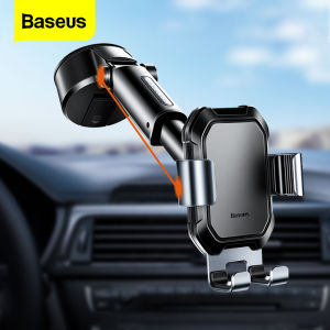 Baseus Gravity Car Phone Holder+Suction Cup Suit 4.7-6.5 inchs Adjustable Universal Mount Holder for Phone 14 13 Pro Huawei Vivo Oppo Samsung