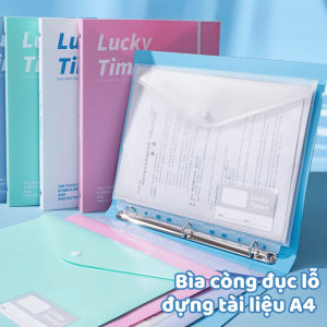 Bìa Sổ Còng Nhựa PP Dày Dặn Lưu Trữ Tài Liệu Bìa Còng A4 Sức Chứa 200 Tờ Mỗi Túi ENO - KTL05
