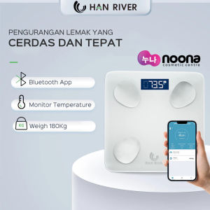 HAN RIVER SMART BODY FAT SCALE TIMBANGAN DIGITAL BADAN 180KG LAYAR LED DIGITAL