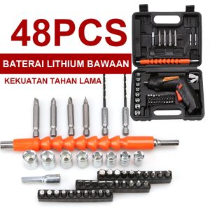 49 SET MESIN BOR MINI SCREWDRIVER CORDLESS DRILL SET MESIN BOR CAS CHARGER 12V CORDLESS DRILL SET MATA BOR EELIC MESIN BOR BATERAI CORDLESS
