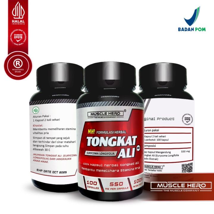 Original Tongkat Ali - MH (Muscle Hero) - Pembentuk Otot dan Stamina ...