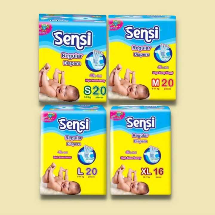 Pampers SENSI Perekat Sensi regular diapers S20/M20/L20/XL16 | Lazada ...