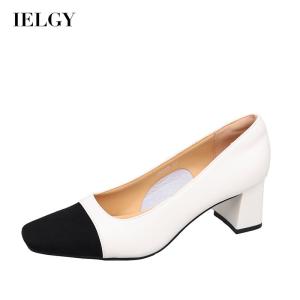 IELGY womens french retro color matching mary jane shoes