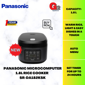 PANASONIC MICROCOMPUTER 1.8L RICE COOKER  SR-DA182KSK [Quick & Delicious Rice with Quick Cook Auto Menu]