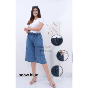 NHN JEANS - Celana Jeans Kulot Cargo 7/8 Dewasa L XL JUMBO(XXL) Celana Kulot Jeans Cargo Wanita