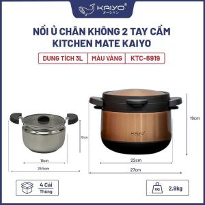 Nồi Ủ Chân Không 2 Tay Cầm Kitchen Mate Kaiyo Dung Tích 3L và 4.5L
