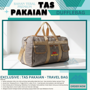 Free Shipping - TRAVEL BAG POLO Tas Travel Pria Wanita Tas Baju Tas Mudik Tas Pakaian Tas Liburan Dan Pulang Kampung Volume Hingga 50 Liter Tas Jalan Jalan Tas Pakaian Anak Bayi