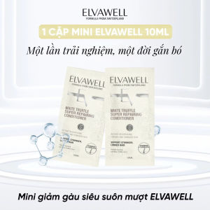 Dầu gội Elvawell mini gội xả 10ml tinh chất truffle trắng giúp phục hồi nuôi dưỡng tóc
