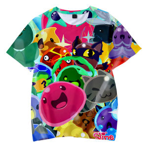 T-shirts Slime Rancher Cartoon Anime Game 3D Print Summer T Shirt Fashion Kids Casual Boy Girl Neutral Round Neck Tees Tops