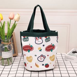 SG Stock Cartoon Goodie Bag Carrier/Newborn Full Month Return Gift Carrier / Canvas Lunch Bag  Bucket Bag / Kids Birthday Goodie Bag  / Christmas Gift Handbag Small Bag / Lunch Bag