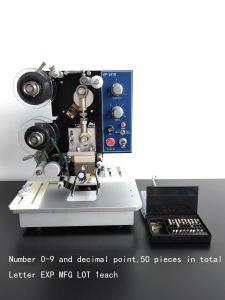 Shenglong HP-241B Desktop Automatic Ribbon Printer Small Production Date Production Batch Number Printer Electric Stamping Machine Convenient Paper Box Film Leather Coding Machine Label Printing Machine