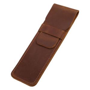 Leather Pen Holder Brown Fountain Pen Pouch Pencil Holder Handmade Ballpoint Pen