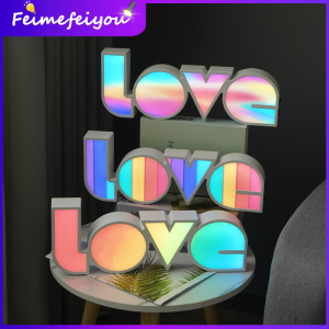 valentines day gift led light LOVE LED Letter Night Lights Couple Lamp AA Battery operated with USB cable for Bedroom Desktop Decoration Fairy Lights For valentine Home Wedding Party Proposal Confession Decoration