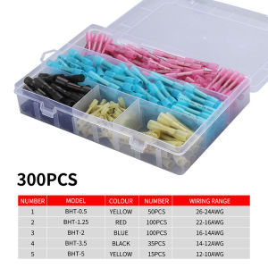 Heat shrink waterproof wiring terminal automotive wire quick connector marine sealed connection terminal wire coupling pipe BHT-2/3.5 Copper takeover Cable crimping terminal