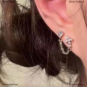 [COD] Home Fashion 1PC 1Set Cute Puppy Paw Zircon Butterfly Ear Bone Nail Studs New Fashion Luxury-Style Ear Jewelry For Women Y2K Earrings Gift