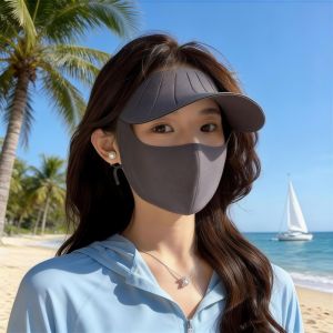 PLNBFG Chống nắng nạ che kín Tất cả trong một Vải mát Khẩu trang đi xe đạp Thời trang Thoáng khí nạ có vành Mùa hè ngoài trời