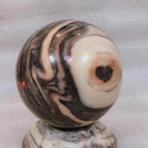 [HCM]Cầu bi phong thủy đá nhiều màu để bàn đá canxit cho người mệnh Thổ và Hỏa đường kính 12-13cm