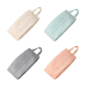 Premium Breathable Twill Fabric Organiser Pouch With Handle Portable Laundry Bag For Underwear Socks Travel Essential