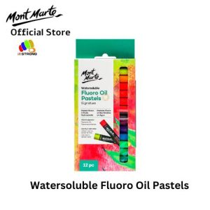 Mont Marte Fluo Oil Pastels/Watersoluble Fluoro Oil Pastels Signature 12pc