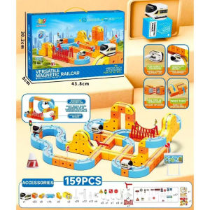 **Malaysia Seller** Magnetic electric train track toy magnetic building Mainan magnet kereta Magnetic Train Track Building Toys