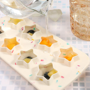 3pcs/Set Five-star Three-dimensional Ice Cube Mold Creative Ice Cream Mold Ice Biscuit Mold Silicone Chocolate Mold