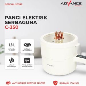 Advance C350 Panci Listrik Multifungsi Serbaguna Kukusan Steamer Jumbo Rice Cooker 1.8 Liter
