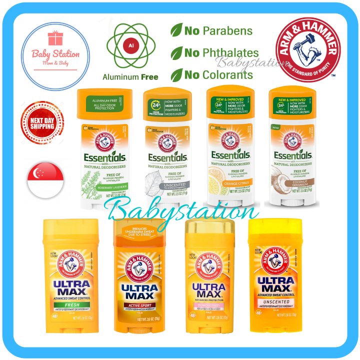 ARM & HAMMER Essentials Deodorant with Natural Deodorizers, Fresh Rosemary Lavender, 2.5 OZ