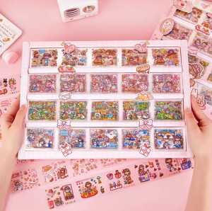 [50pcs] Stiker Set Panjang Isi 50 Motif Kawaii Boy & Girls / Stiker Karakter Anak Long Version