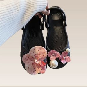 [Free Shipping] 2026 Explosive Pearl Girl Ballet Shoes EVA Clogs WomenS Summer Half Slippers High-End DIY Detachable