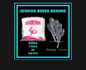 Sendok Bebek Bening Phoenix dan Sendok Bebek Napoli Putih Susu/ISI 144 PCS