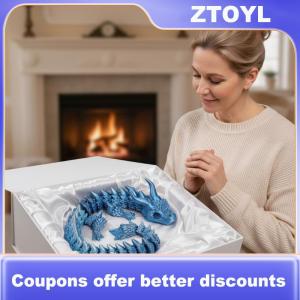 【ZTOYL】 3D In Ma Thuật Rồng Di Chuyển Doanh Fidget Đồ Chơi Xoay Khớp Văn Phòng Máy Tính Để Bàn Trang Trí Người Lớn Kid Đồ Chơi Thủ Công