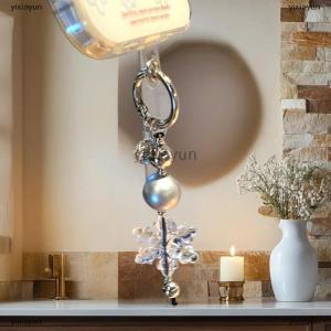 [COD] yixiayun Y2K Fashion Snowflake Pendant Keychain Sweet Girly Keyring Phone Lanyard Car Key Holder For Girls Bag Charms Gift