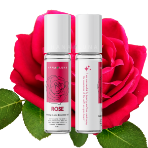 ROSE ESSENTIAL OIL ROLLER 10ML Organic All Natural for Mood Support Insomnia Stress Relief Yoga Grounding Calming Meditation Massage Oil - Hana Luna Philippines