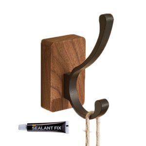 TAQ57 วินเทจ ตะขอไม้แข็ง ที่แขวนผนัง สี่เหลี่ยมผืนผ้าทรงสี่เหลี่ยม ตะขอเก็บของไม้ ที่แขวนกุญแจ วงกลมแบบวงกลม ของใช้ในครัวเรือน