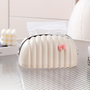 MD-C1112 Kotak Tisu Bentuk Kerang dengan Pegas Serbaguna / Tissue Box Stylish Glossy / Mini Pouch