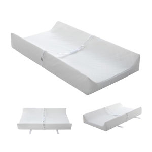 Baby Waterproof Diaper Changing Pad Healthy Breathable Materials Waterproof Foam Mat Pad Outdoor Portability Baby Massage Pad (Contoured wedge quilted mattress）Natural Antibacterial Soft And Skin Friendly