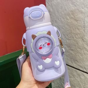 Stainless Steel Kids Vacuum Flask 500ML Keeps Cold and Heat Student Insulated Water Cup Heat-resistant Drinking Kettle2026