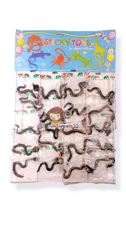 20pcs Snake (small) Sticky Toys 小蛇软料 Mainan Sticky Ular Kecil